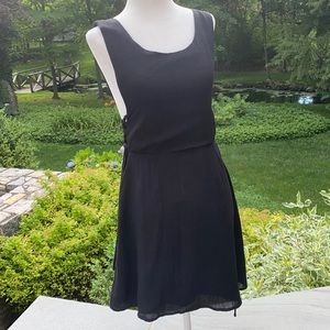 NWT Lace up black mini dress
